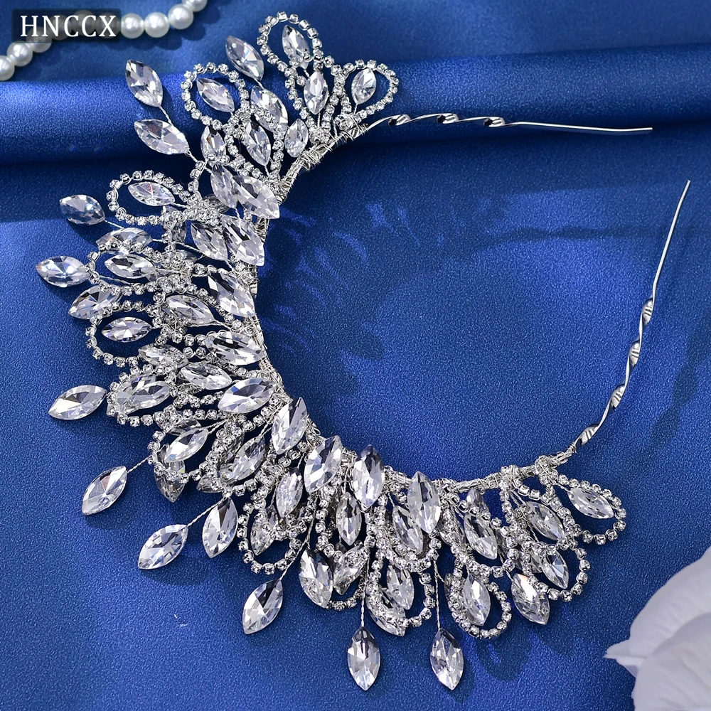 Shiny Rhinestone Luxury Wedding Crown Headbands for Hair Woman Brides Tiaras and Headdresses Stylish Versatile Jewelry CP616