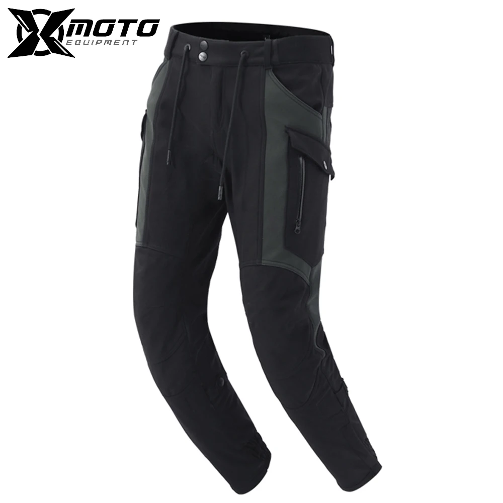 Night Reflective And Windproof Motocross Riding Protective Pants Detachable Protective Gear Winter Warm Motorcycle Pants