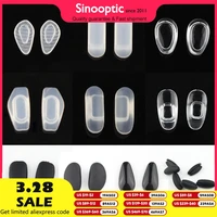 20pcs Silicone Glasses Eyeglasses Nose Pads Optical Frame Repair Accessory Part Push In Insert Type White Black 1