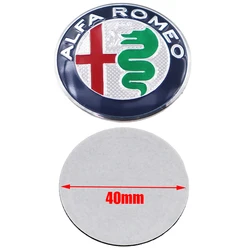 3D Aluminum Steering Wheel Emblem Sticker - Car Interior Accessory - Alfa romeo (Color)