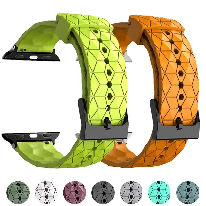 Football Pattern strap For apple watch Band Ultra 2 49mm 45mm 44mm 41mm 40mm Pulseira correa Bracelet iwatch 3/4/5/6/SE/7/8/9