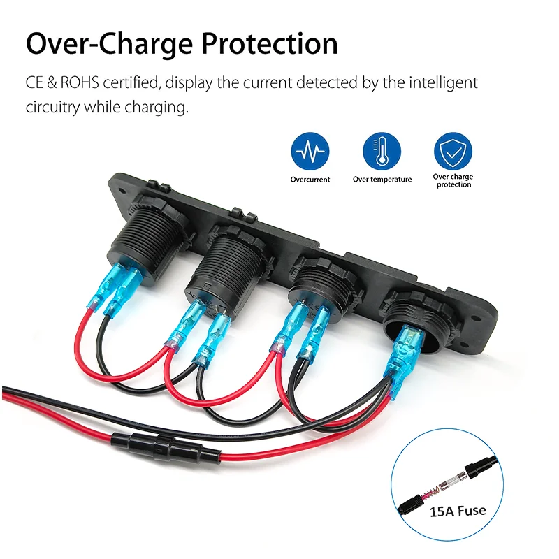 Auto Schakelpaneel 12V Voltmeter Dual USB Accessoires for Marine Boot Caravan RV Elektrische Digitale Display Schakelaars Universeel Autoruit Schakelaar (Kleur : 6Gang Blue Auto Schakelpaneel 12V Voltmeter Dual USB Accessoires for Marine Boot Caravan RV Elektrische Digitale Display Schakelaars Universeel Autoruit Schakelaar (Kleur : 6Gang Blue