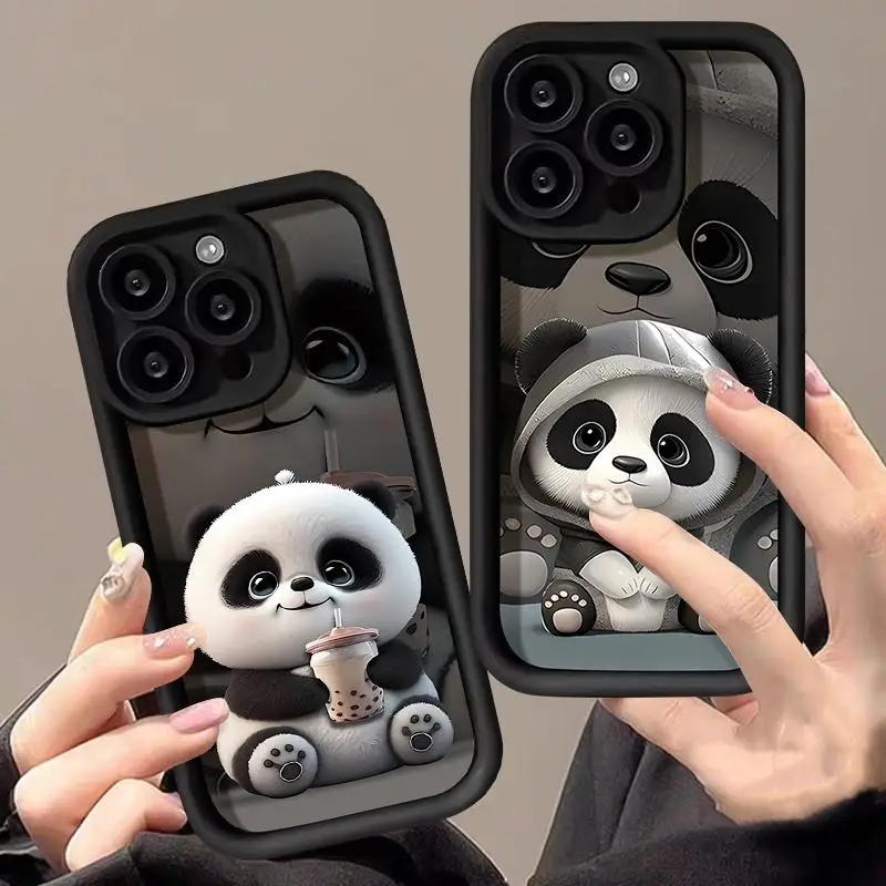 Cute Panda Coffee Design Phone Case Cover