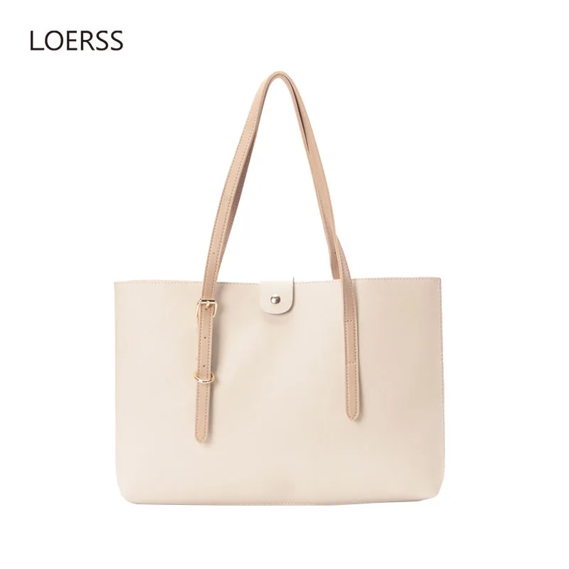 

LOERSS Fashion Women Tote Bag Large Capacity Casual Shoulder Bags PVC Versatile Crossbodybag Shopping Commute Bag 2023 Design