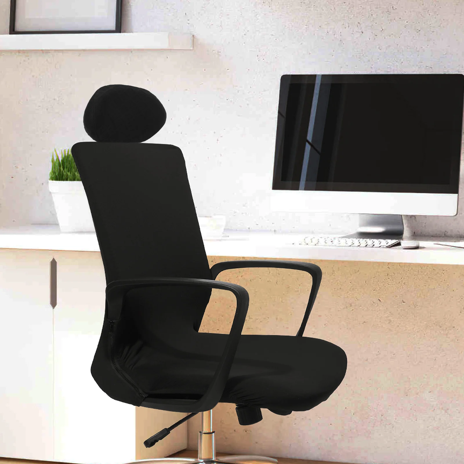 Lumbar Support Cushion Office Chair Headrest Cover Work Pillow Sleeve The Fabric Replacement