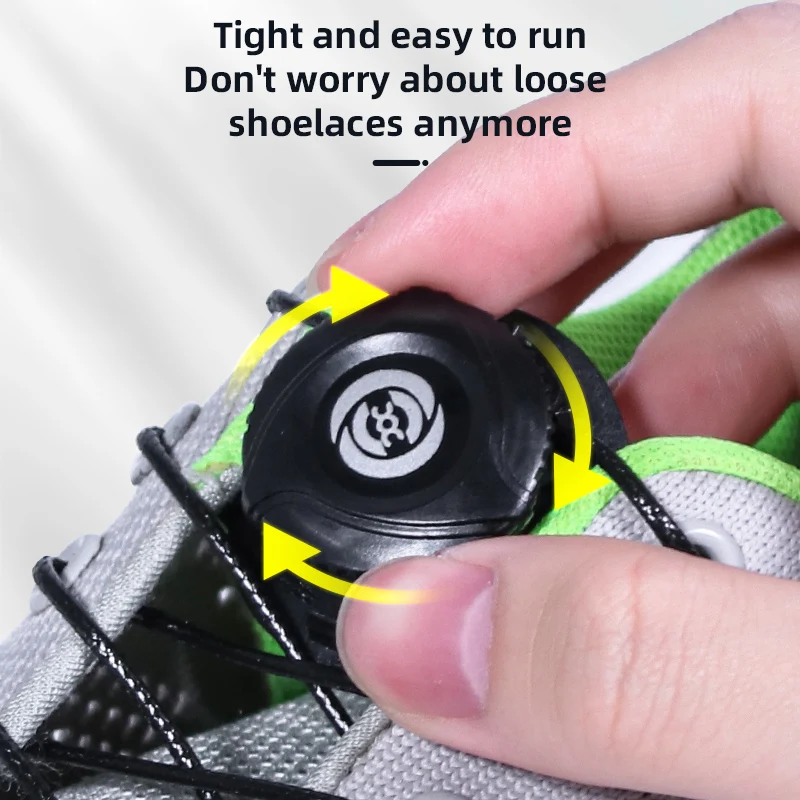 

1Pair New Easy Fit Swivel Buckle Cotton Laces Sneakers Automatic Shoelaces Without ties Adults Kids Lazy No Tie Shoe laces