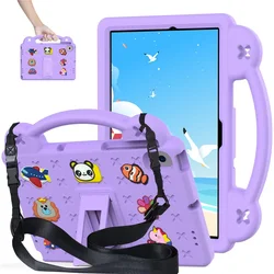 Durable EVA Kids Tablet Case - Shockproof Protective Cover for Honor Pad X8Pro 11.5 (Purple bear-Belt)