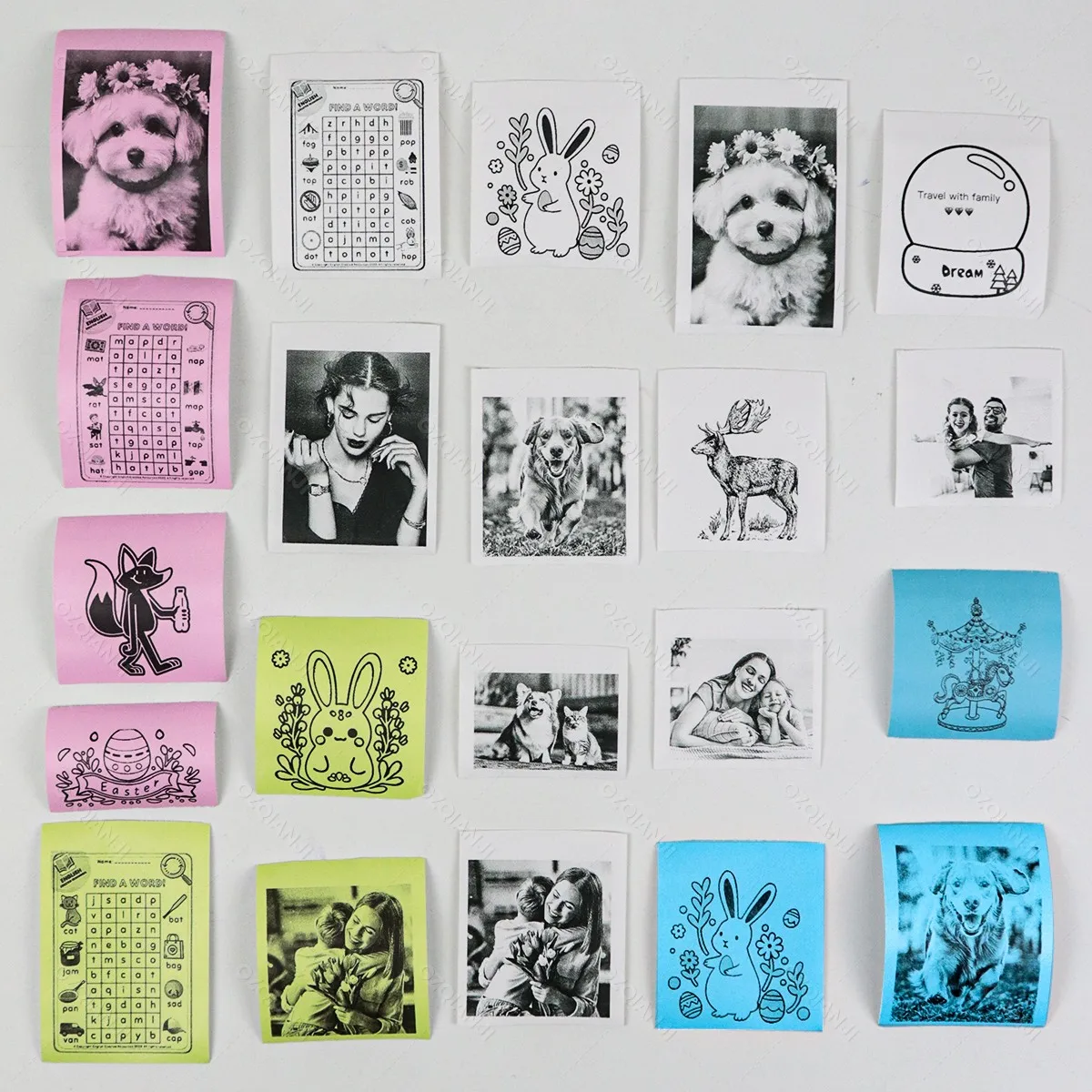 Mini Pocket Thermal Printer Wireless Bluetooth 57x25mm Photo Paper Printing Inkless for Android iOS with Papers Rolls