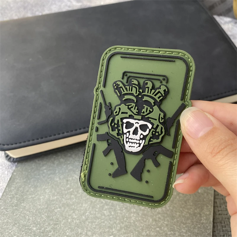 Centurion V2 Olive Tactical Moral Emblem Gear PVC Military Patch Skelett Krieger Armband Klettverschluss Rucksack Hut Aufkleber