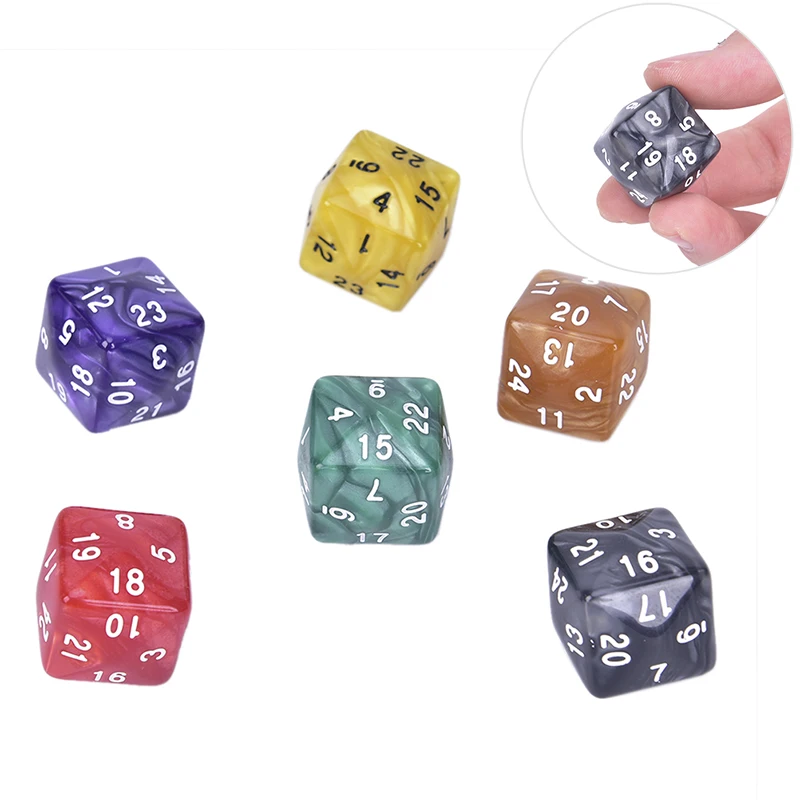 

1pc 24 Face Dice For Game Polyhedral D24 Multi Sided Acrylic Dice Game