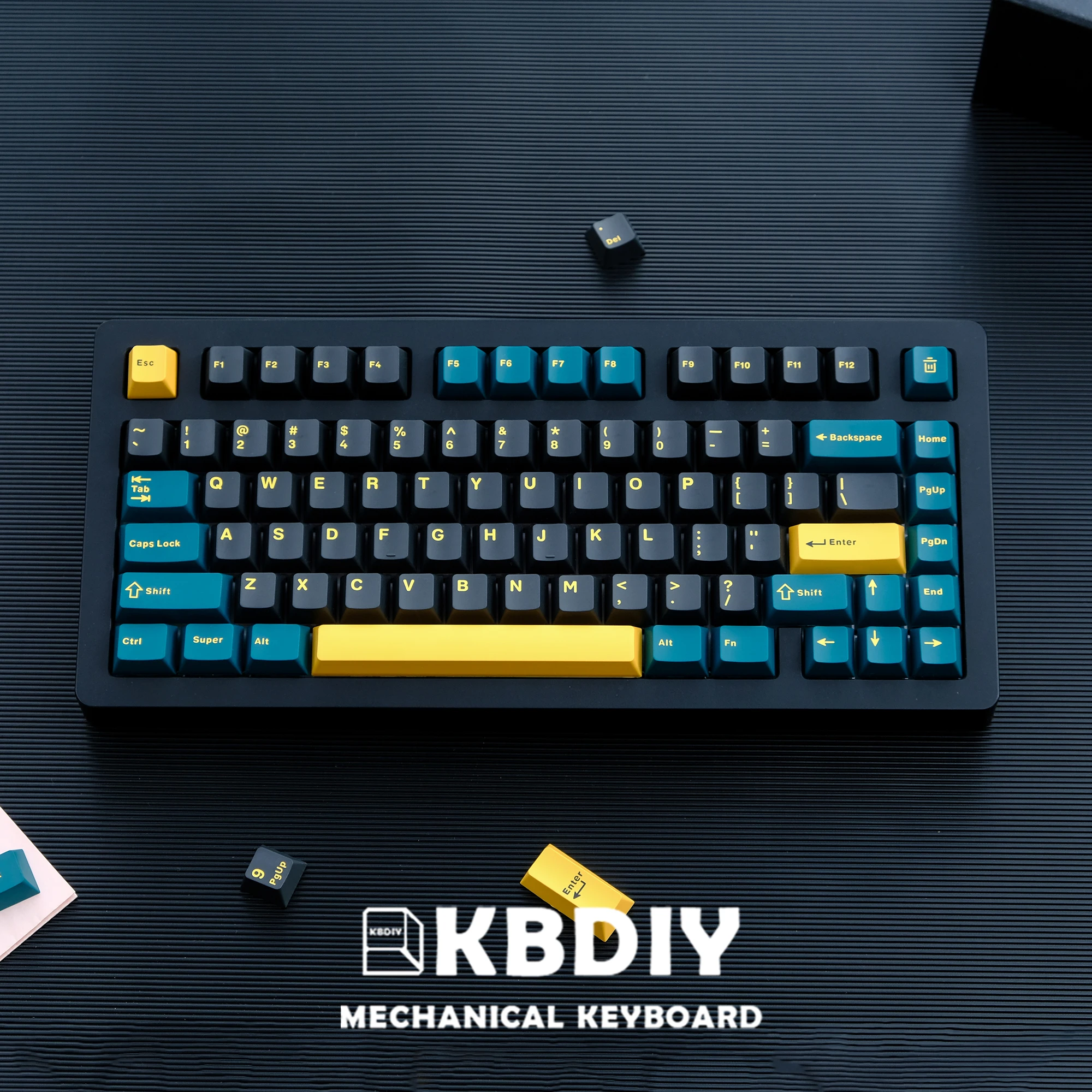 Kbdiy-gmk Marrsgreen Teclado Mecânico Perfil Cereja Double Shot Pbt 7u Keycaps 172 Teclas por Conjunto Personalizado para Gmk67 K500 Gk61