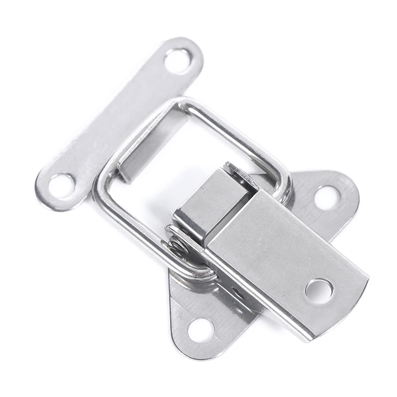Hardware Accessories Stainless Steel 304 Toolbox Locking Latch Hasps Metal Toggle Catch Clasp Box Loaded Hinges Furniture