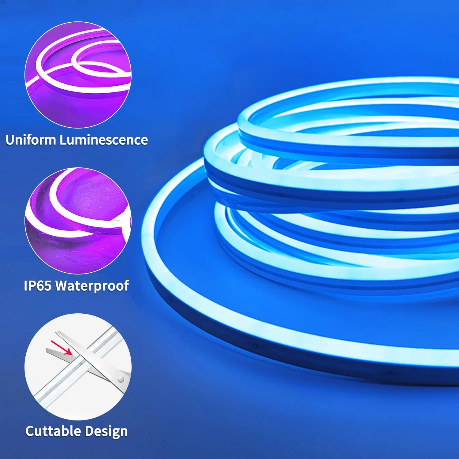 Description Picture 5 of itemRGB Led Neon Strip USB 5V Flexible Ribbon Tape APP Control Waterproof Led Lights for Room Bedroom Decoration Party DIY Lighting