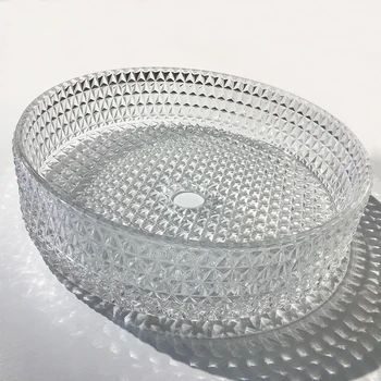 อ่างล่างหน้าคริสตัลทรงกลมทำจากแก้วศิลปะใสมีเพชรซิงค์ห้องน้ำ 8