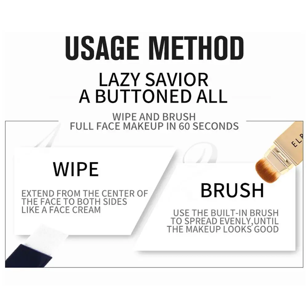 Double-Sided Concealer 1PC Brush 2-In-1 White Foundation Stick Women Makeup Facial Blemishes Acne Marks Dark Circle
