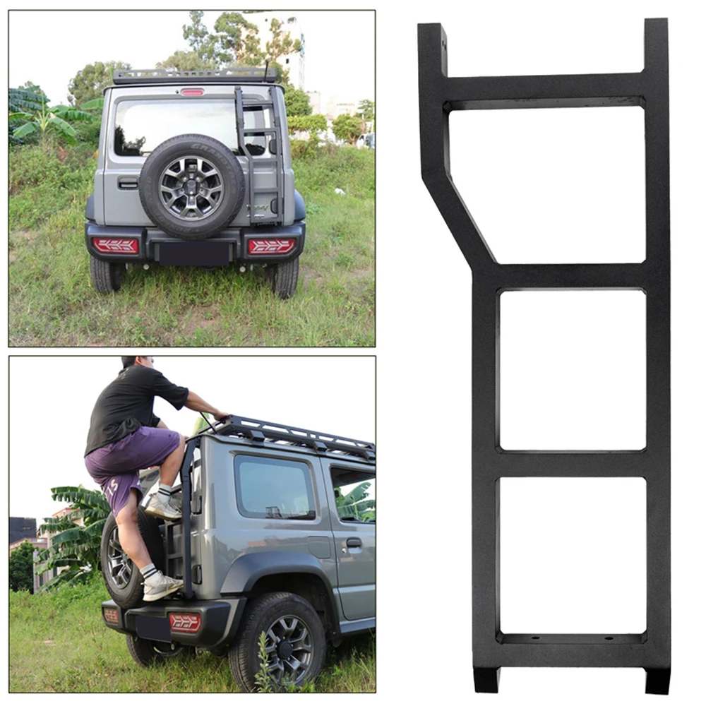 Car Rear Door Ladder For Suzuki Jimny 2019 2020 2021 2022 JB74 Aluminum  Alloy Tailgate Ladder Accessories