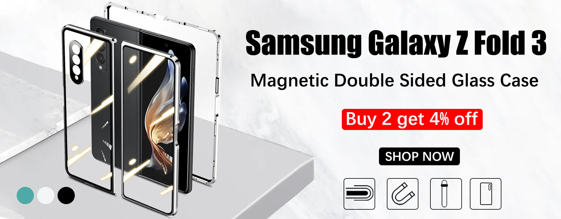 galaxy s22+ flip case Magnetic Case for Samsung Galaxy S22 Plus Ultra Double Sided Clear Tempered Glass Phone Case Cover Supprot Wireless Charging galaxy s22+ wallet case