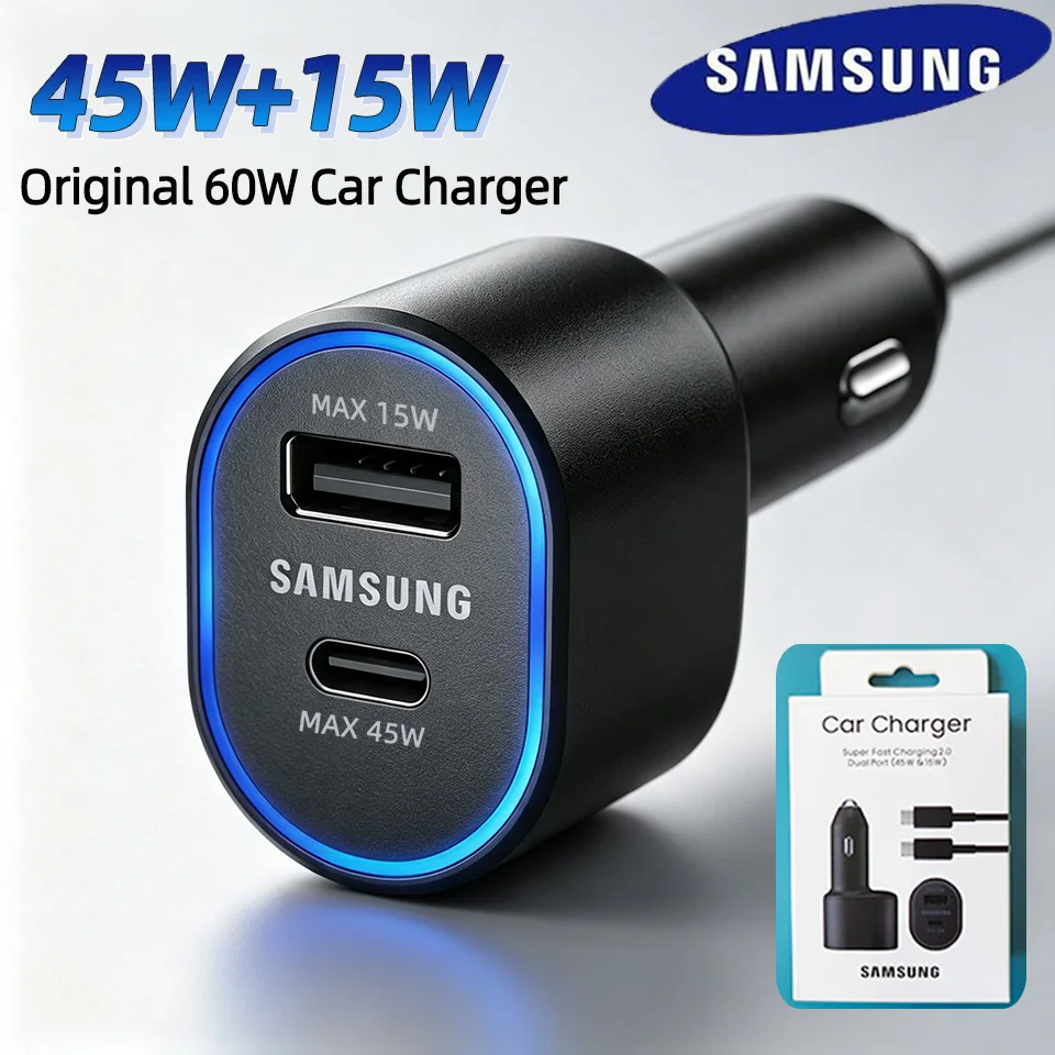 High-Power Type C Car Charger with Fast Charging Cable