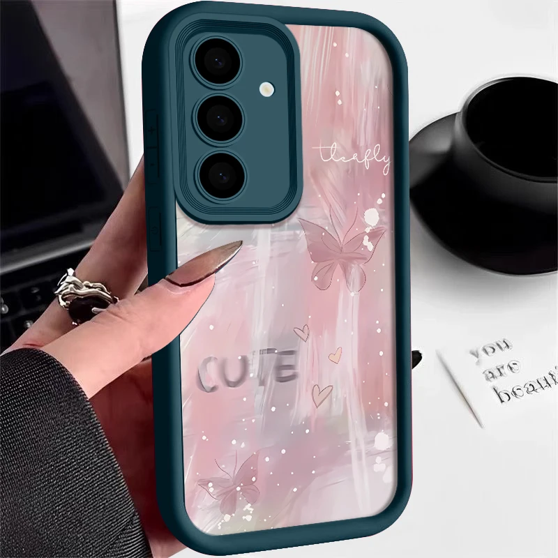 Pink Gradient Butterfly TPU Phone Case Cover