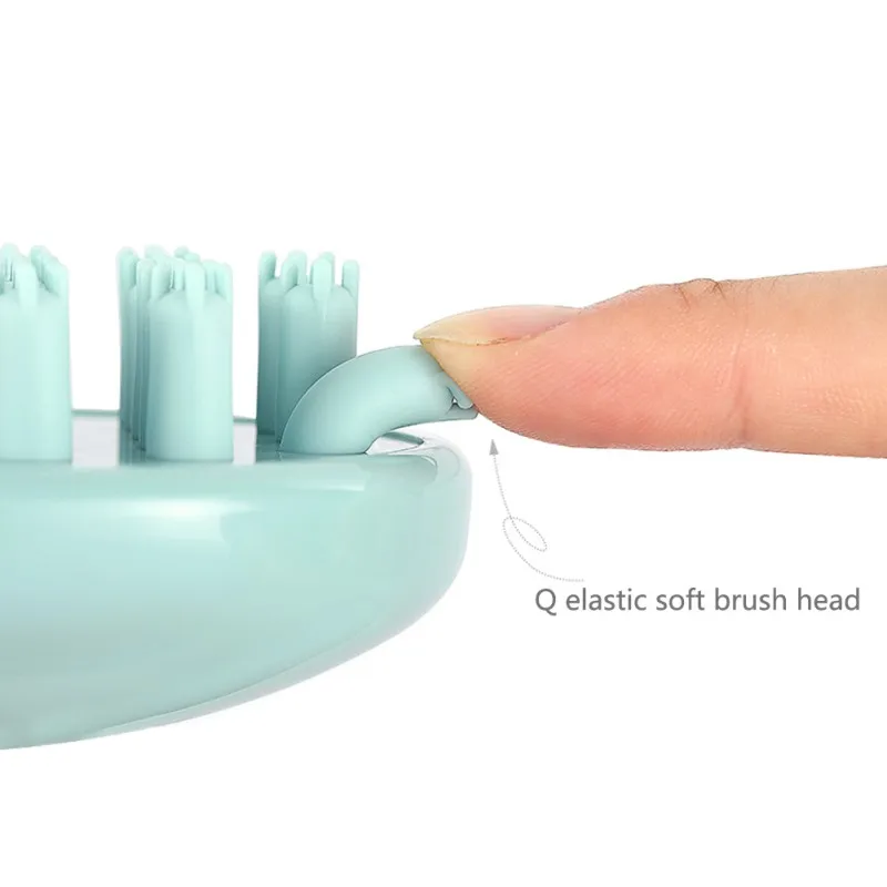 Description Picture 6 of item26 Roots Silicone Hair Shampoo Massage Combs Brush Accessory Elastic Soft With Nail Scalp Protect Wet Dry Use Tools Stress Relax