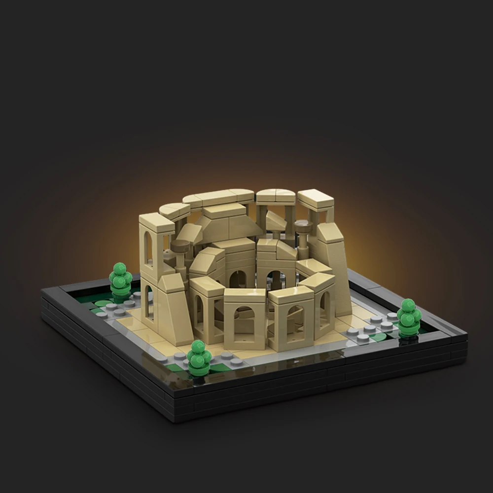 

MOC Movie Series Architecture City The Italy Roman Colosseum Building Blocks Model Mini Roman Colosseum DIY Bricks Kids Toys