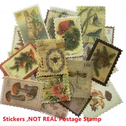 Vintage Aesthetic Beauty Deco Paper Stickers - 60pcs for Scrapbooking and Journaling (Forest Impression)