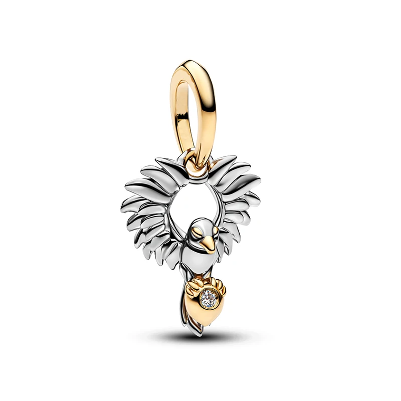 Elegant 925 Silver Charm Beads with Butterfly, Bee, and Mushroom Designs
