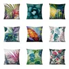 Green Plant Printed Cushion Decorative Pillow Tropical Palm Leaf  Home Pillow Decoration Almofadas Decorativas Para Sofa 45*45cm 1
