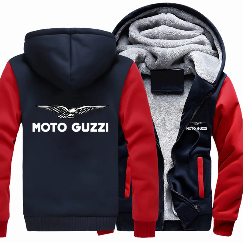 2022 New Winter Moto Guzzi Hoodie Camouflage Men's Fashion Jacket Thickened Casual Men's Warm Fleece Harajuku Hoody Jacket black and white hoodie Hoodies & Sweatshirts