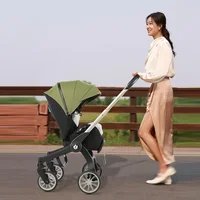 Poussette bidirectionnelle 4 en 1 multifonctionnelle pour nouveau-né, chariot pliable 3 en 1 avec siège 4