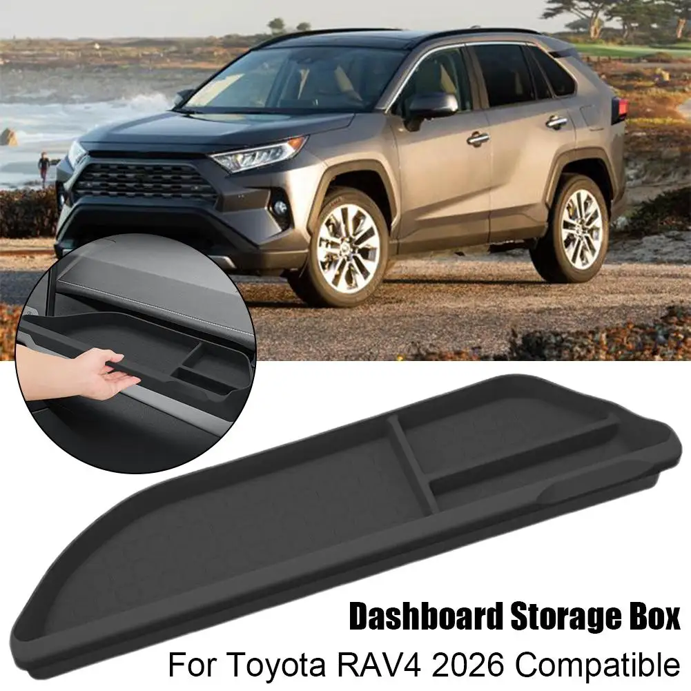 Toyota RAV4 2026 용 왼쪽 드라이브 센터 코 파일럿 대시 보드 보관함 TPE 미끄럼 방지 정리함 트레이 자동차 인테리어 액세서리 M2X6