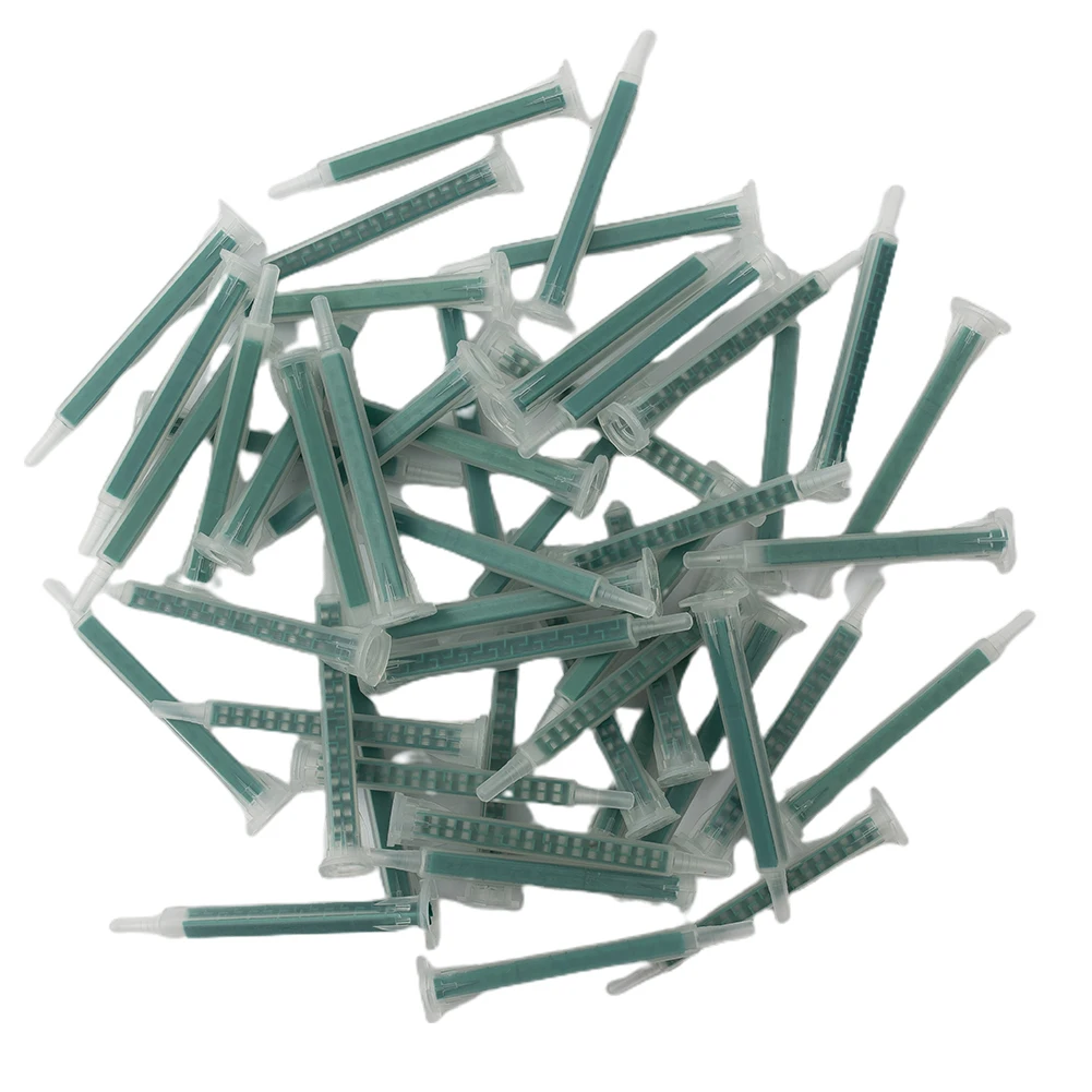 

Brand New Durable New Practical Useful 50pcs/set AB Mixing Hose Adhesive Guns Tapes 2k 83mm Cartridges Adhesive