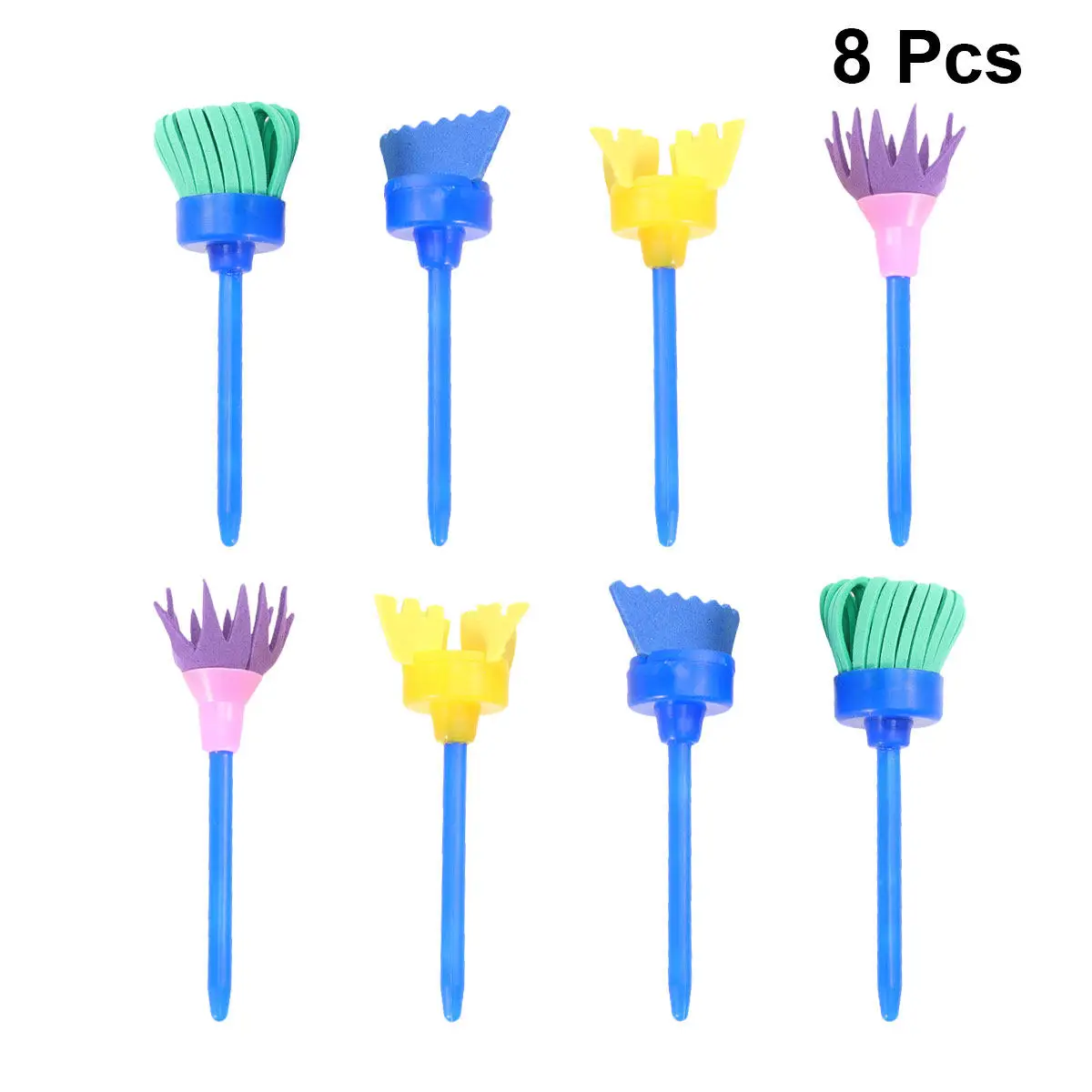 8Pcs DIY 스폰지 페인팅 롤러 프리미엄 미니 페인트 브러쉬 세트 어린이 미술 수업 그리기 낙서 도구 어린이 페인트 롤러