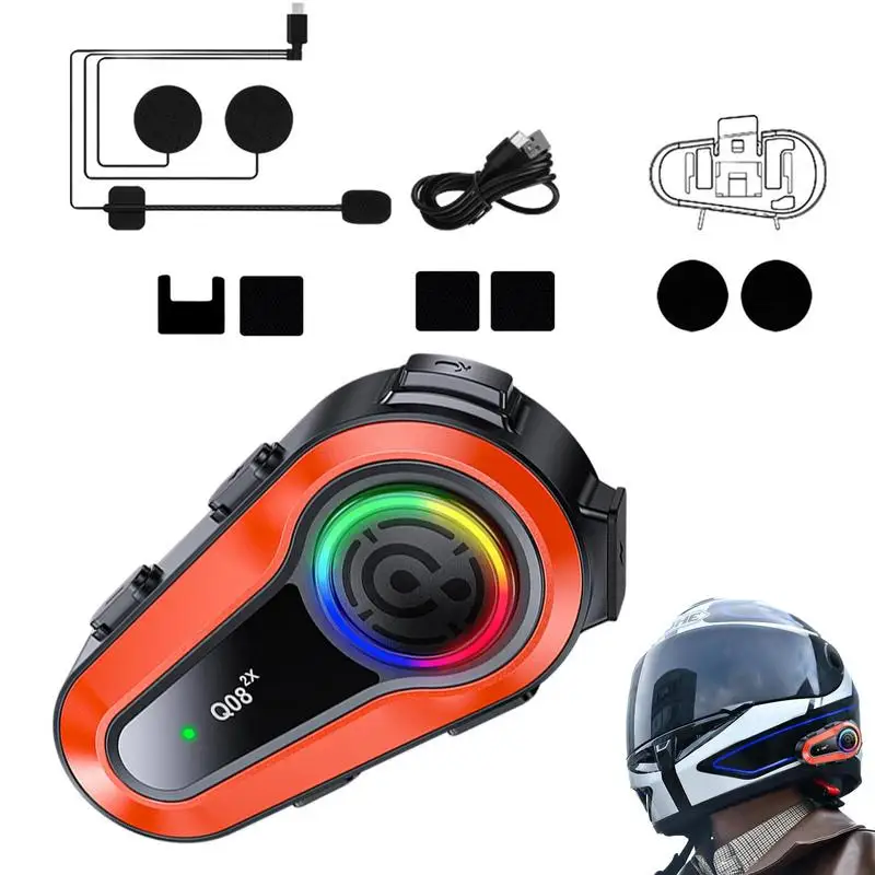 

Motorcycle Headset Speakers 5.0 Wireless Intercom Motor Helmets Headset Handsfree IPX6 Waterproof Features For Motor Motorbike