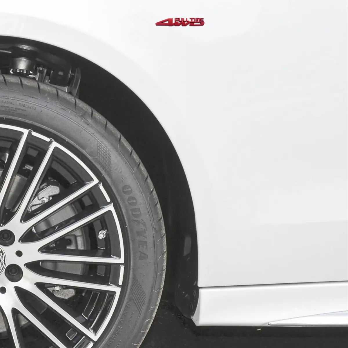 Sleek Metal 4WD Fulltime Car Logo for Trunk and Side Decoration