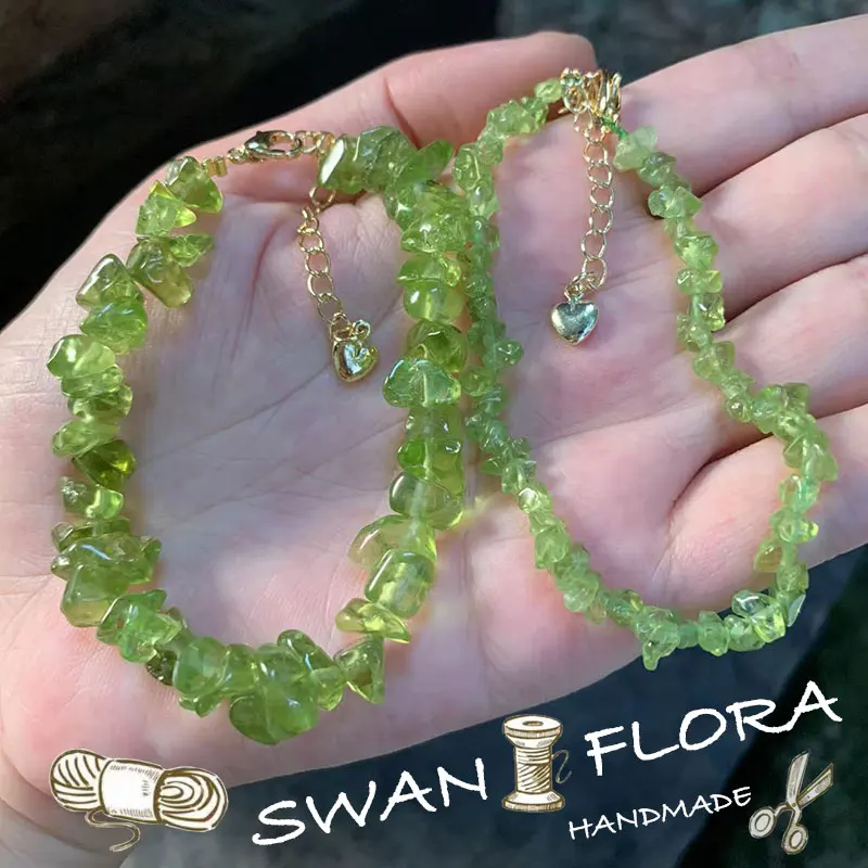 

Natural Peridot Bracelet For Woman Olivine Crystal Bracelet Jewelry Green Stones Wholesale Healing Energy Gift Lucky