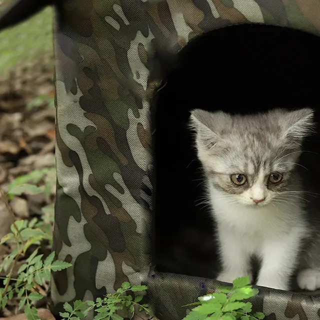 Stray cat dog rescue waterproof and warm outdoor tent cat kennel kennel for small and medium-sized pets indoor and outdoor use 4