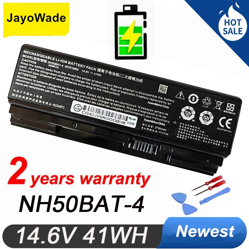 

New NH50BAT-4 Laptop Battery for Clevo NH70RAQ NH55EDQ NH50RA NH55RCQ NH58RDQ NH70RHQ NH58RCQ For machenike T58 For Sager NP6875