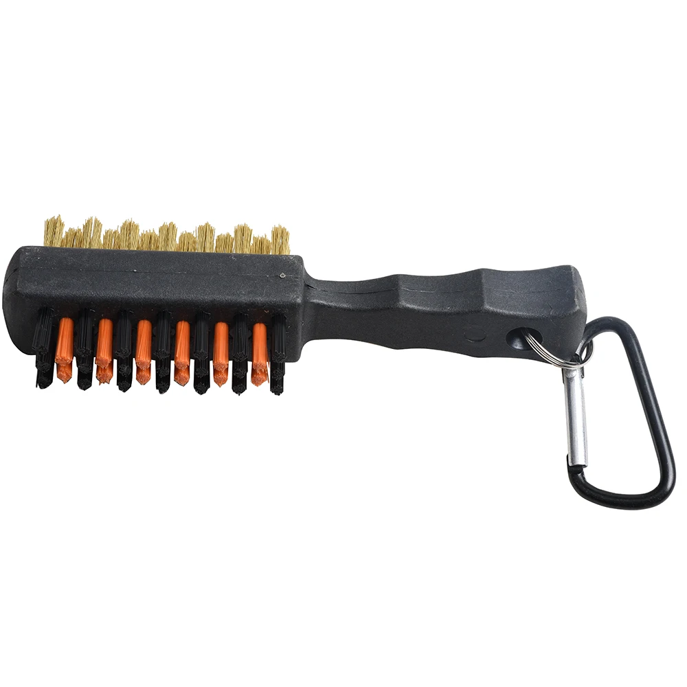 Golf Club Brush Groove Cleaner Dual Sided Tools Portable Metal Lightweight Nylon Accessories golf club cleaner