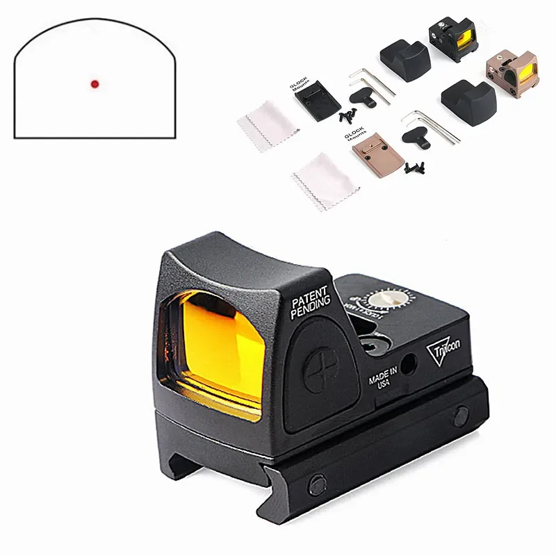 

RMR Mini Tactical Red Dot Sight Hunting Rifle Reflex Sight Airsoft Glock Holographic Shooting Sight For Picatinny Weaver Rail