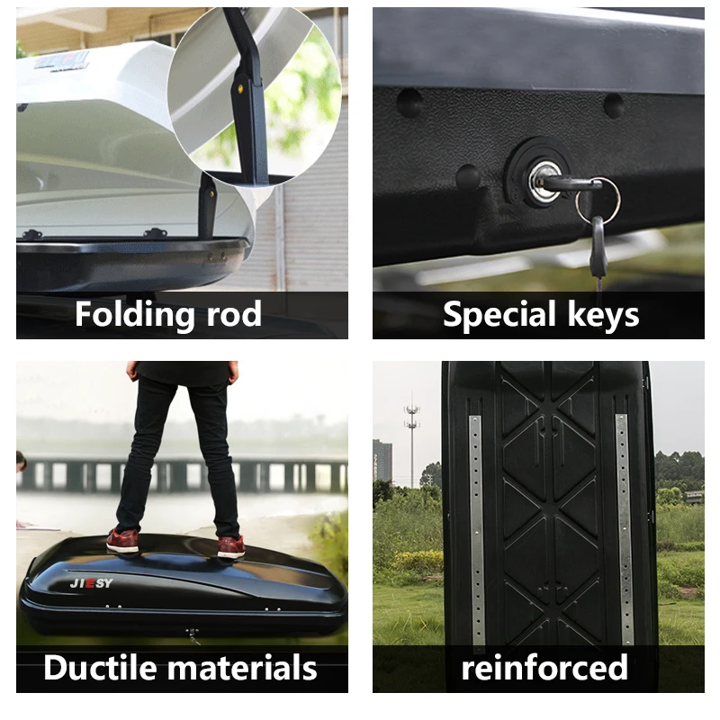 680L Factory Universal Roof Rail 4x4 Car Luggage Top Cross Bar Cargo Roof Box