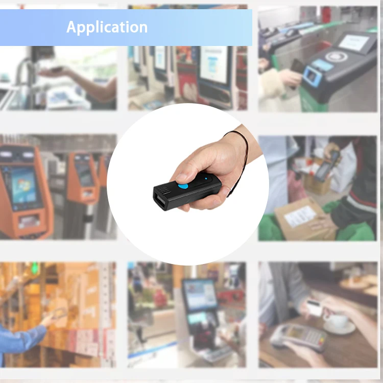 Mini Pocket Barcode Scanner Wireless Bluetooth Instant Upload or storage Mode Optional Support IOS Android Windows System 170