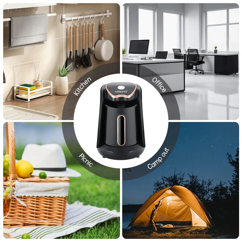 Sokany Turkish Coffee Maker Electric 250ml/1-Cup E...