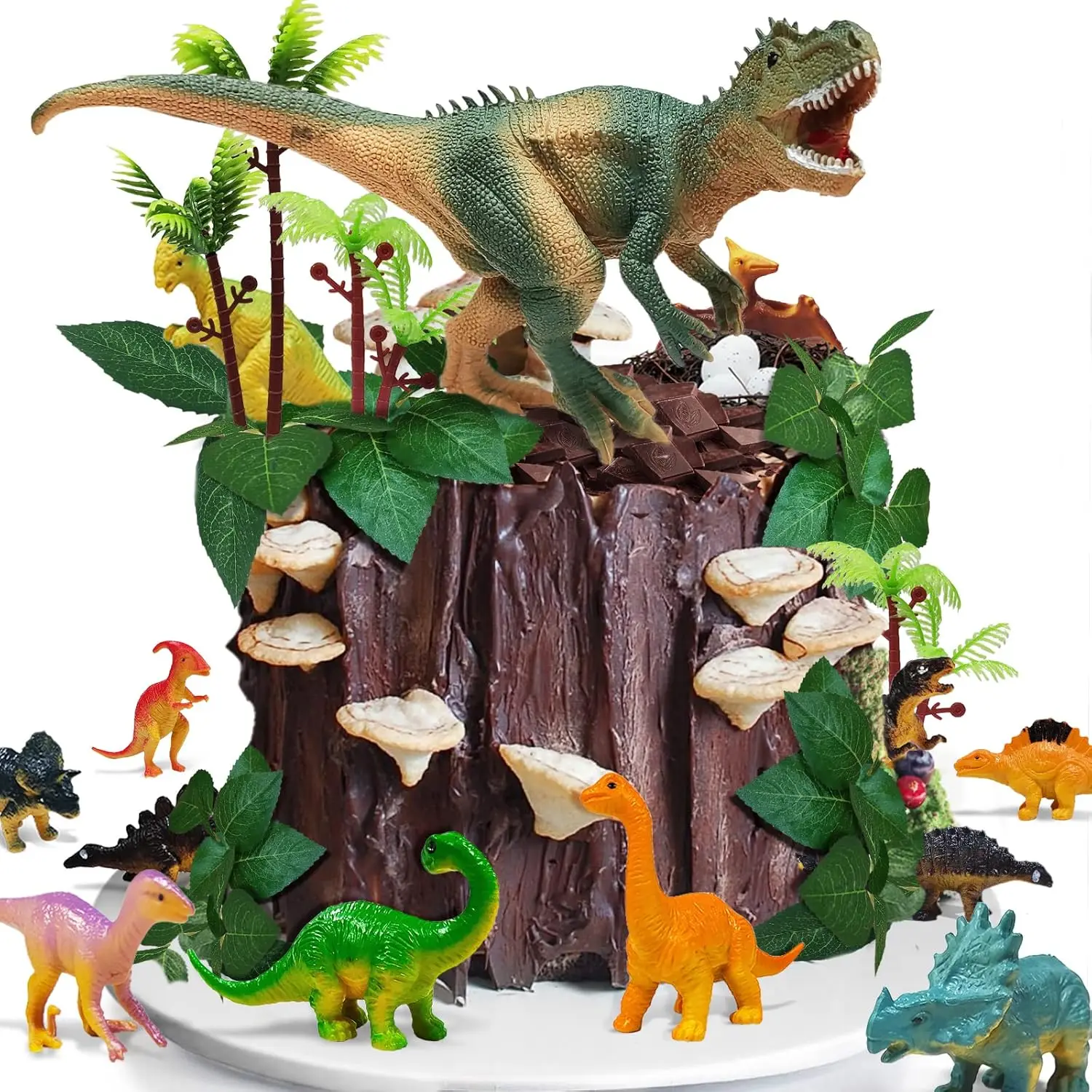 Kleine Dino-Geburtstagskuchendekoration, Dinosaurier-Kuchendekoration, Geburtstagsparty-Zubehör, niedliche Dinosaurier-Kuchenaufsätze