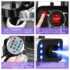 Somspot 1200W RGB LED Smoke Fog Machine Haze Generator Remote Controlled Fog Machine Stage Effect Equipment for DJ Disco Party 4