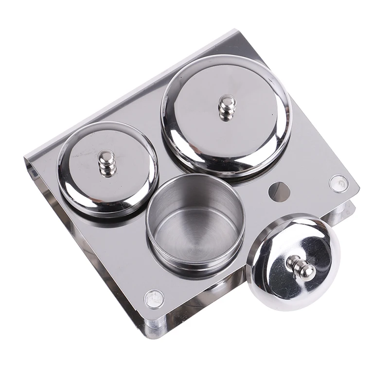 

3PCS/set Professional Stainless Steel Acrylic Nail Tips Cup Dappen Dish Liquid Powder Holder Container Nail Art Equipment Tools