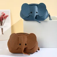 Bag pendant, female key, creative card bag, personalized elephant zipper, small wallet, solid color, multiple card slots, ID car 1