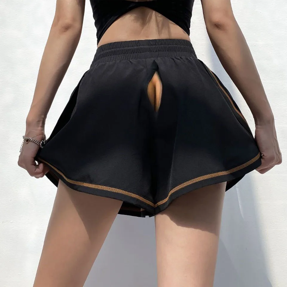 Open Crotch Outdoor Sex 2 in1 Mesh Seamless Safety Shorts Skirt Tummy Control Panties Women Belly Shaper Boxers Female Lingerie