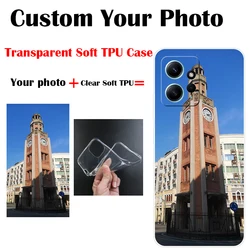 Personalized Custom TPU Silicone Soft Phone Case for Redmi 13 4G 5G (Clear)