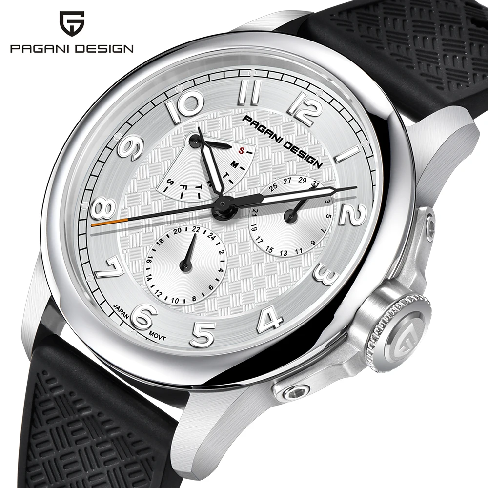 

PAGANI DESIGN Men's Watches Luxury Quartz Watch Men AR Sapphire crystal TMI VH88 Movt Wrist watch Men 100M Waterproof Clock 2024